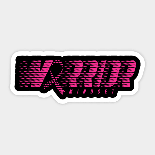 Warrior Mindset Breast Cancer Awareness Sticker by happiBod